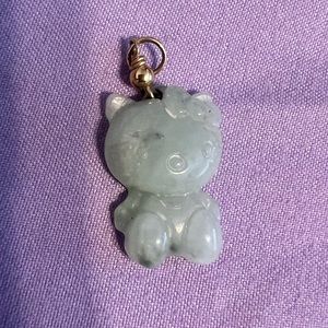 Custom Jade Hello Kitty Charm